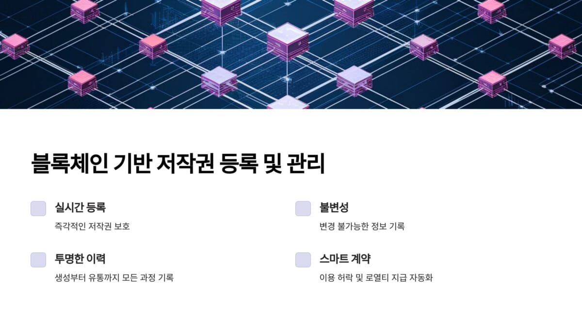 블록체인 기반 저작권 등록 및 관리