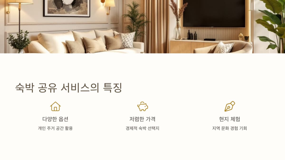 숙박 공유 서비스의 특징