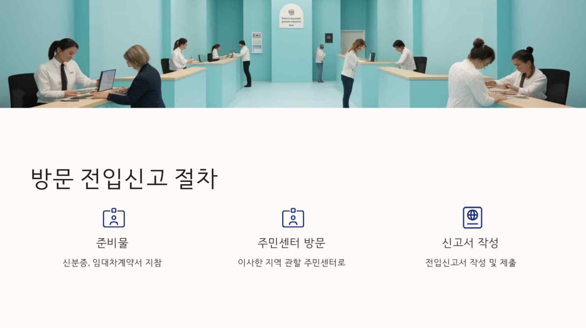 방문 전입신고 절차