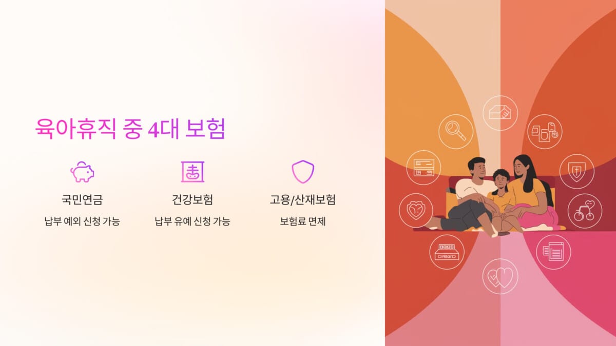 육아휴직 중 4대 보험 처리