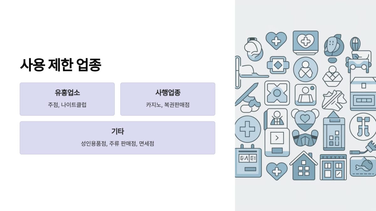 첫만남이용권 사용 제한 업종