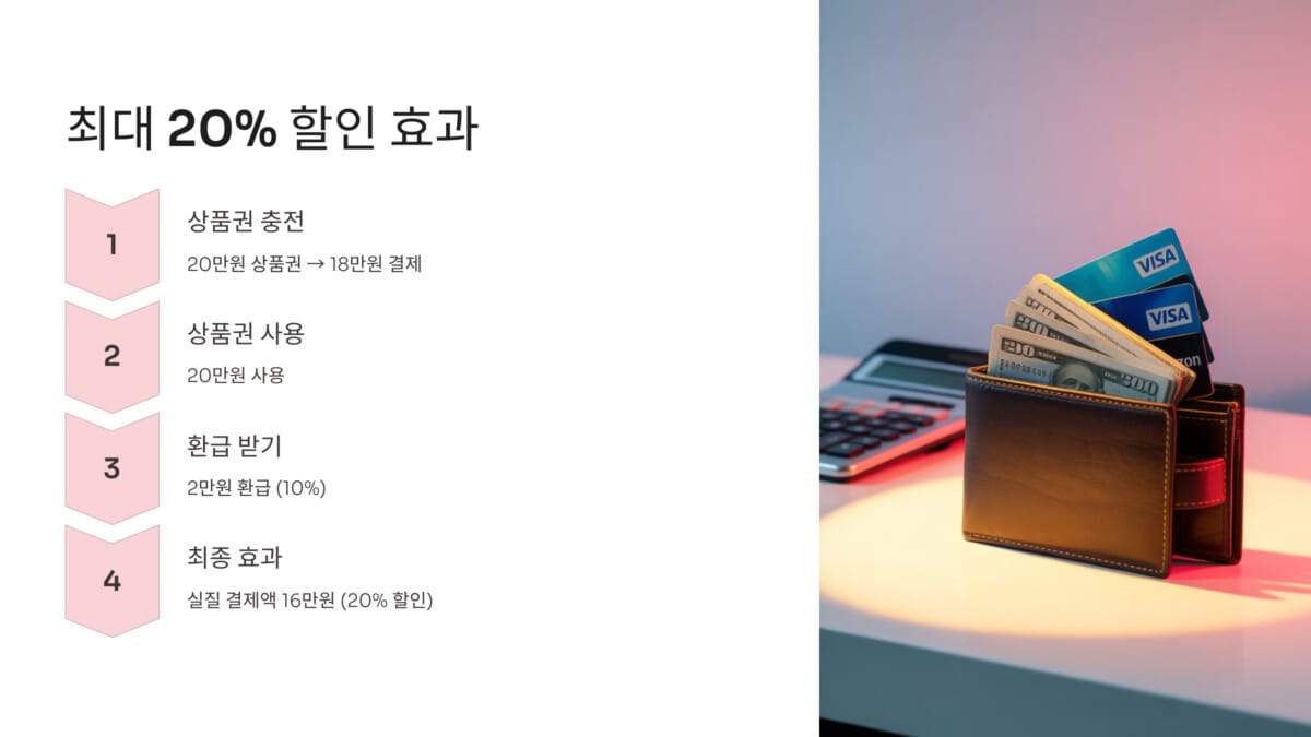 최대 온누리상품권 20% 할인 효과